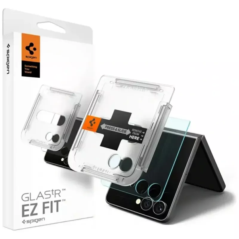Screen protector Spigen for Samsung Galaxy Z Flip 7 — HD Clear, slim transparent protective film