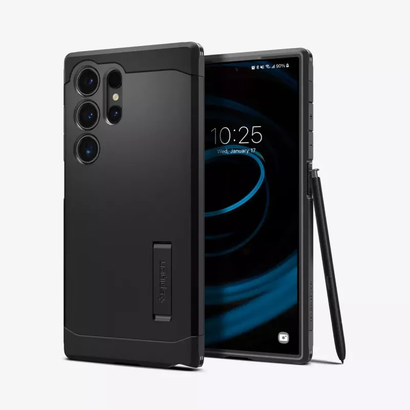 Spigen Tough Armor mobile phone case Black Galaxy S24 Ultra 17.3 cm