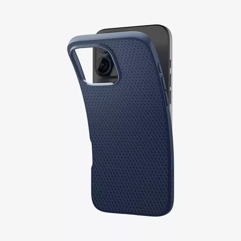 Spigen Liquid Air mobile phone case Cover Navy for iPhone 16 Pro Max