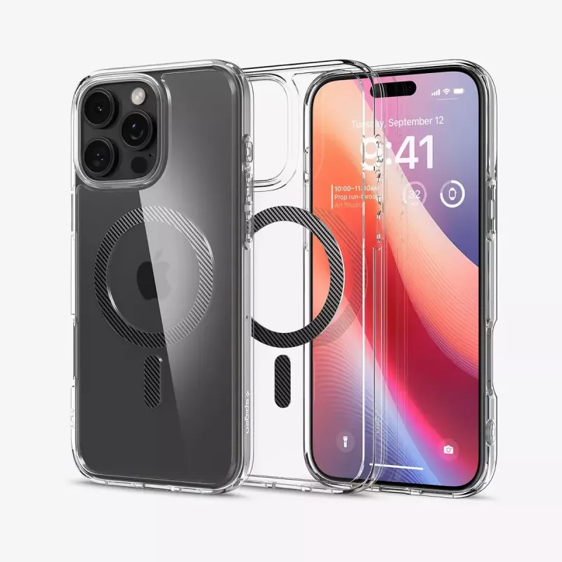 Spigen Ultra Hybrid (MagFit) mobile phone case 17.5 cm Transparent