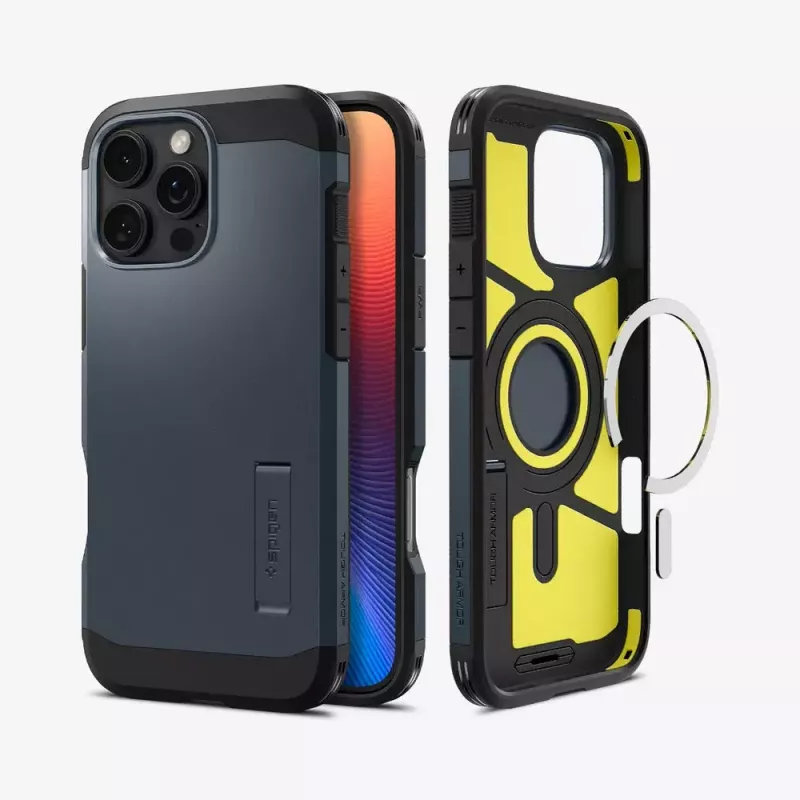 Spigen Tough Armor AI mobile phone case Cover Grey for iPhone 16 Pro Max