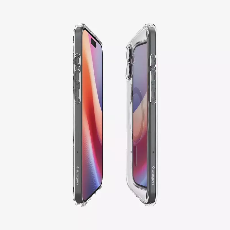 Spigen Ultra Hybrid (MagFit) mobile phone case Cover Black Transparent for iPhone 16 Plus