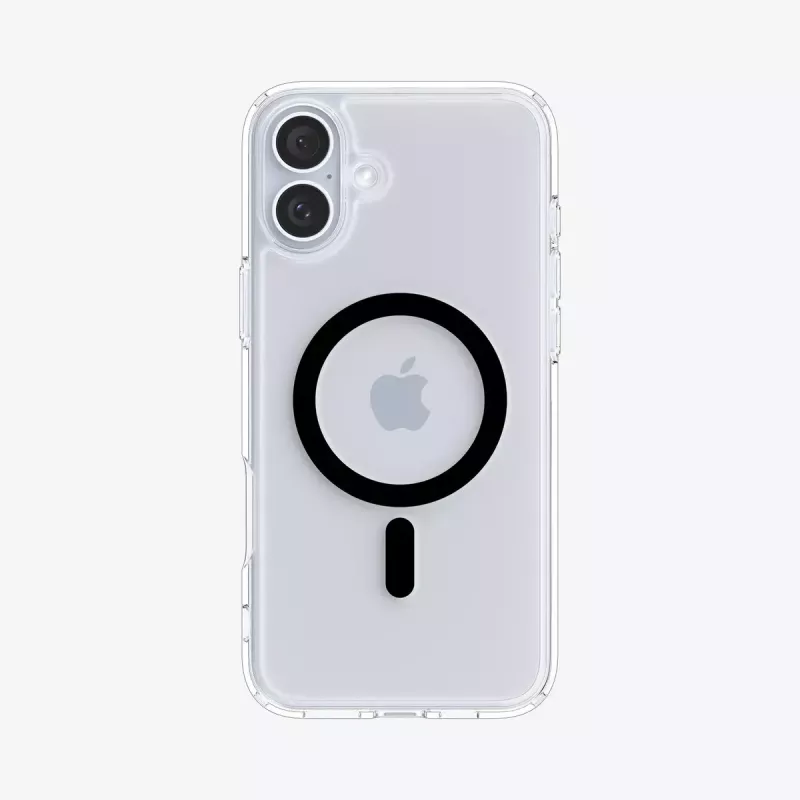 Spigen Ultra Hybrid (MagFit) mobile phone case Cover Black Transparent for iPhone 16 Plus