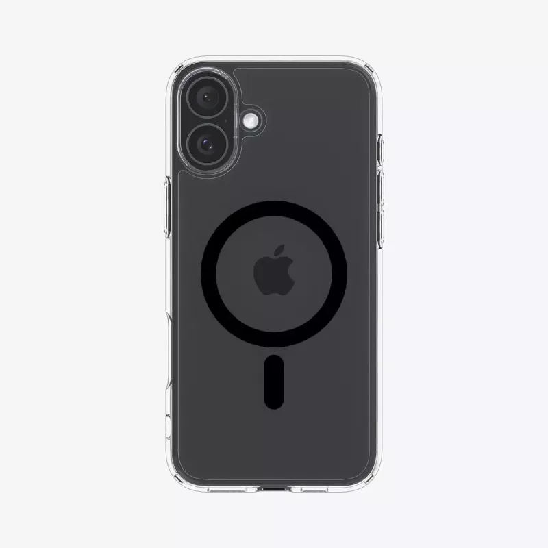 Spigen Ultra Hybrid (MagFit) mobile phone case Cover Black Transparent for iPhone 16 Plus