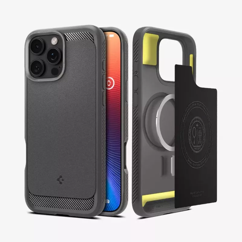 Spigen Rugged Armor MagFit mobile phone case Cover Grey 16 cm