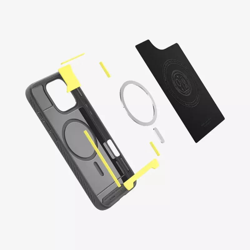 Spigen Rugged Armor MagFit mobile phone case Cover Grey 16 cm