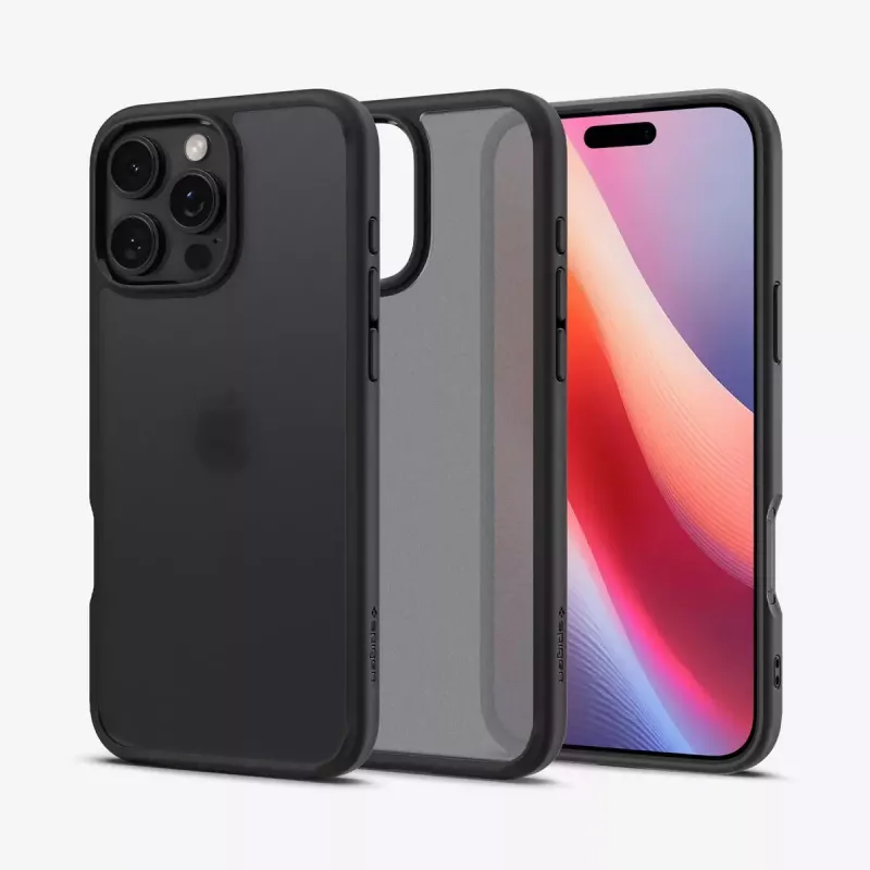 Spigen Ultra Hybrid mobile phone case Black for iPhone 16 Pro 6.3 inch
