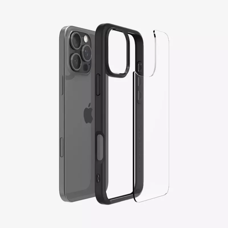 Spigen Ultra Hybrid mobile phone case Cover Black for iPhone 16 Pro