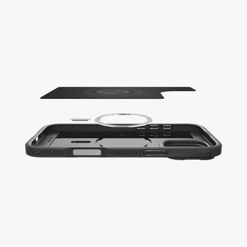 Spigen Optik Armor mobile phone case Cover Black for iPhone 16 Pro
