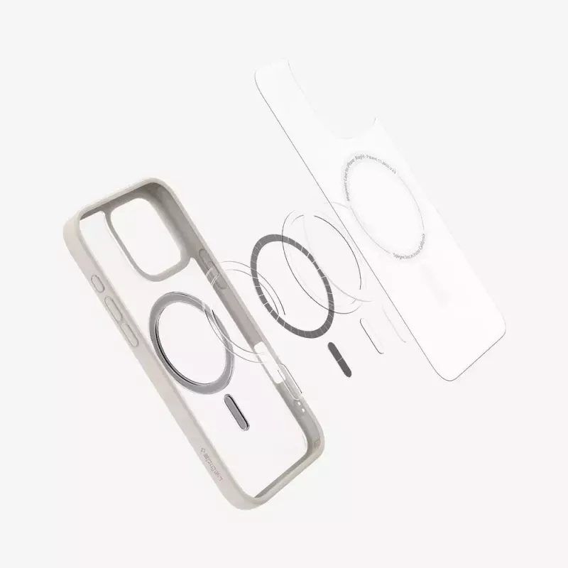 Spigen Ultra Hybrid (MagFit) mobile phone case Cover Beige Transparent