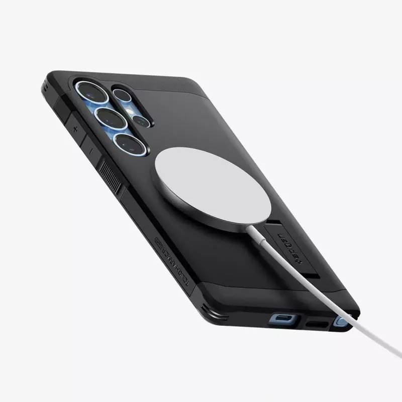 Cover Spigen Galaxy S25 Ultra Tough Armor AI Black Desktop Stand