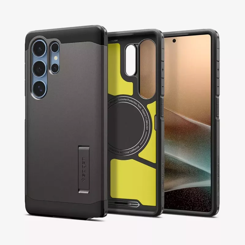 Cover Spigen Galaxy S25 Ultra Tough Armor AI Gunmetal Monochromatic