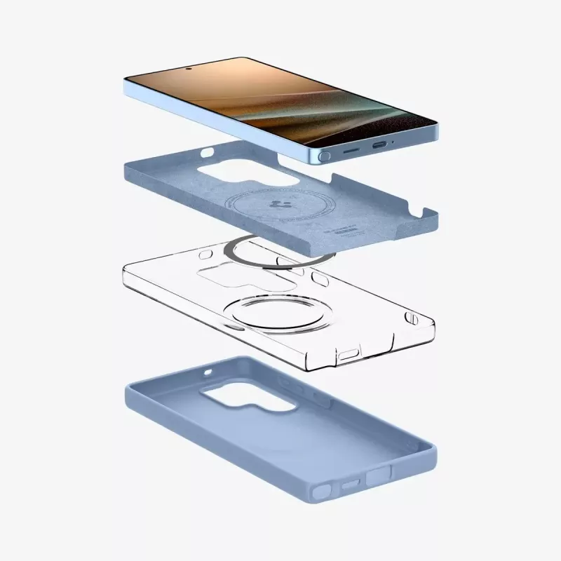 Cover Spigen Galaxy S25 Ultra Silicone Fit MagFit Sapphire Blue