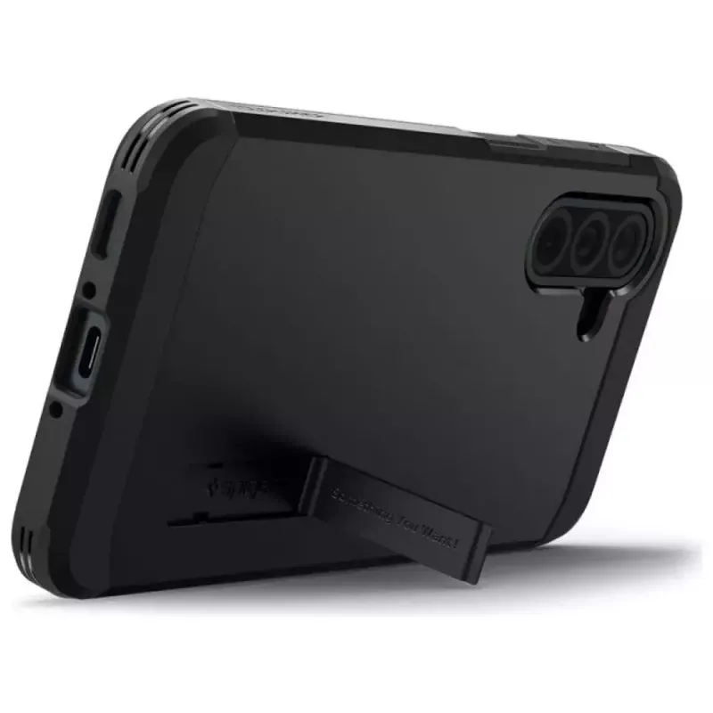 Protective phone case Spigen Tough Armor for Samsung Galaxy A36 5G — dual-layer, black