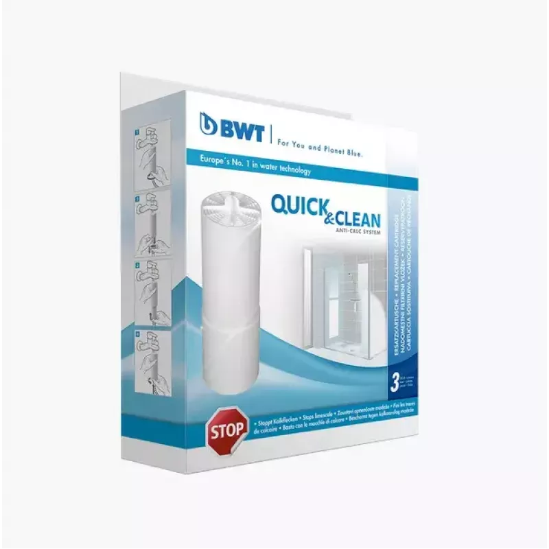 BWT Quick & Clean replacement anti-limescale filter cartridges, 3 pcs