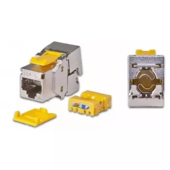 Keystone Module Wirewin WKS JACK KAT6A STP EA 12 RJ-45 Flat Metallic Yellow
