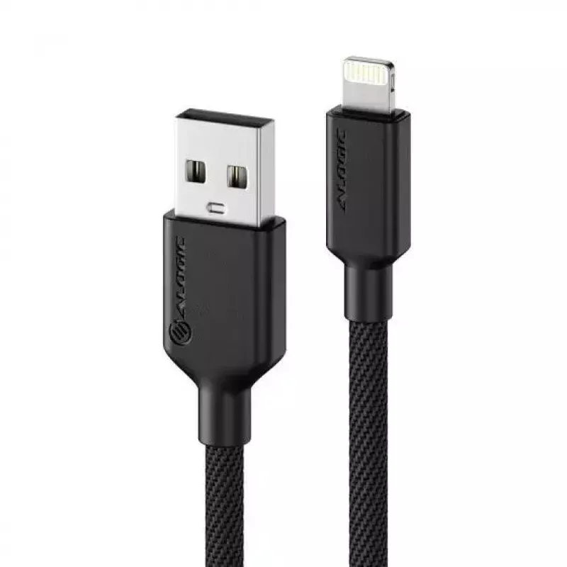Mobile phone cable ALOGIC ELPA8P02-BK Black 2 m USB A Lightning