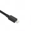 Mobile phone cable ALOGIC ELPA8P02-BK Black 2 m USB A Lightning