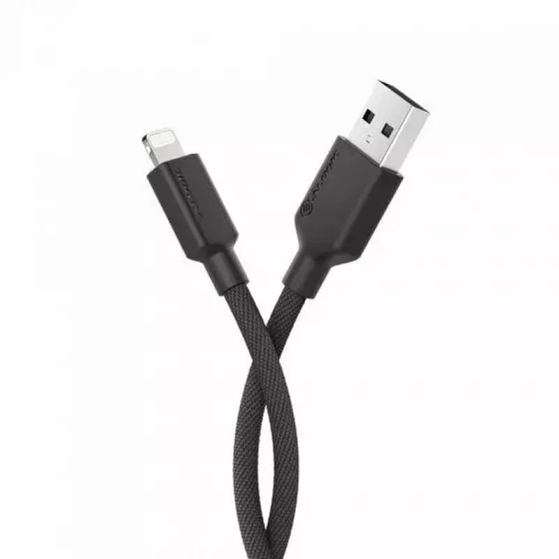 Mobile phone cable ALOGIC ELPA8P02-BK Black 2 m USB A Lightning
