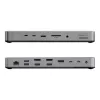 Laptop dock / port replicator ALOGIC TB4DU4 — Wired Thunderbolt, 96W, SD/MicroSD reader, 3.5mm, Aluminium/ABS