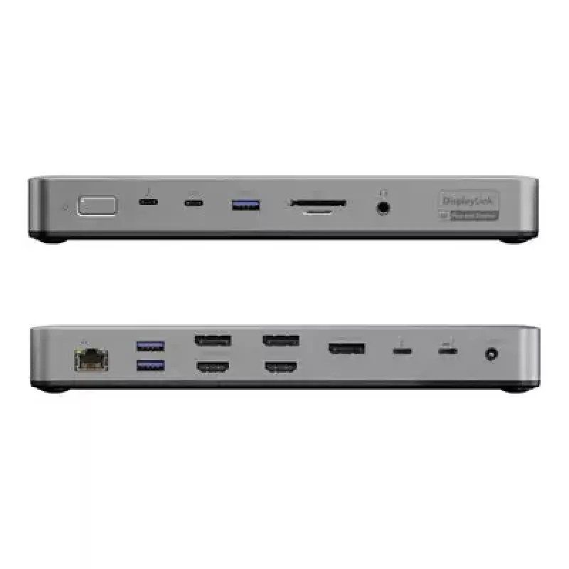 Laptop dock / port replicator ALOGIC TB4DU4 — Wired Thunderbolt, 96W, SD/MicroSD reader, 3.5mm, Aluminium/ABS