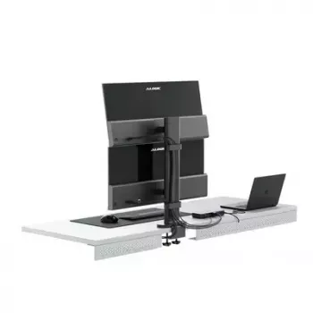 Monitor mount ALOGIC ED34VMSSGR clamp stand for up to 34 inch screens, dual display, 12 kg capacity, grey