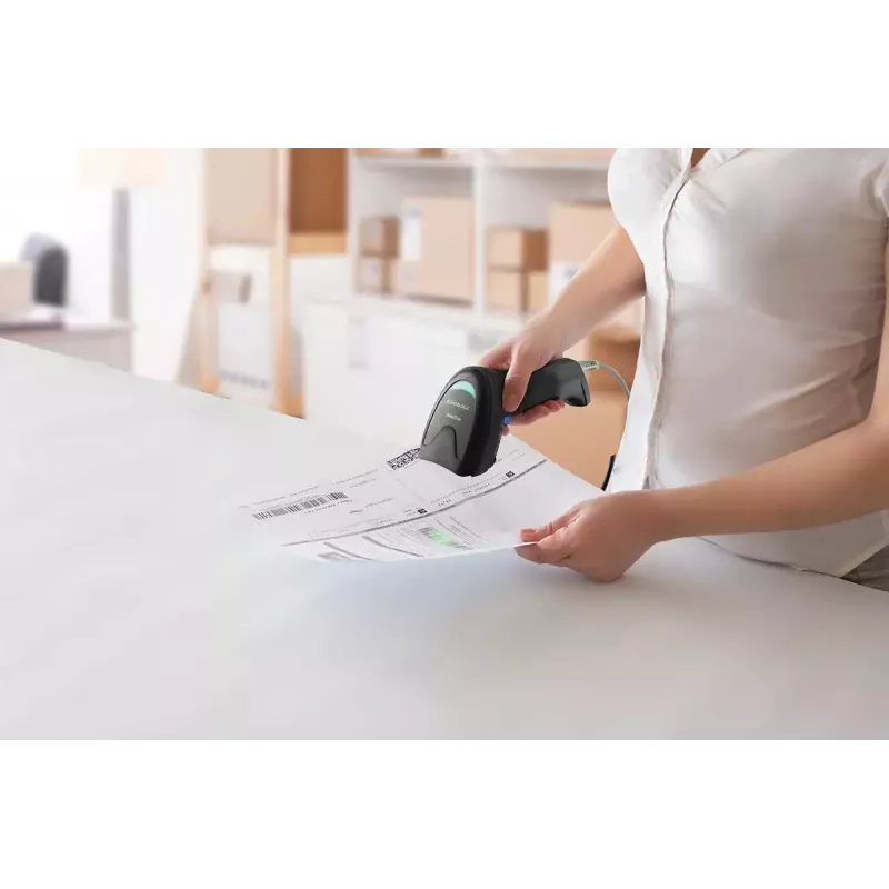 Handheld barcode reader Datalogic QD2220-BK 1D LED Wired Black