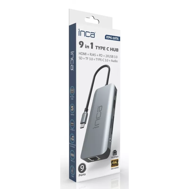INCA Adapter ITPC-10TX USB-C 9-in-1 - Adapter