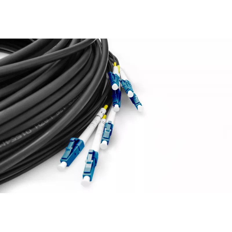 DIGITUS Vorkonfektionierte Fibre Optic Universal Breakout Cable, Singlemode OS2, 8 Fibres, LC/UPC - LC/UPC