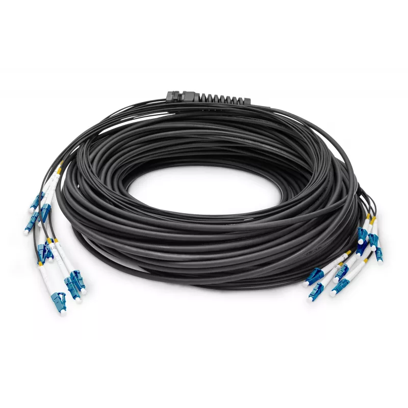 DIGITUS Vorkonfektionierte Fibre Optic Universal Breakout Cable, Singlemode OS2, 8 Fibres, LC/UPC - LC/UPC