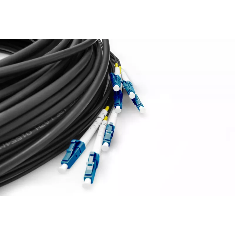 DIGITUS Vorkonfektionierte Fibre Optic Universal Breakout Cable, Singlemode OS2, 8 Fibres, LC/UPC - LC/UPC