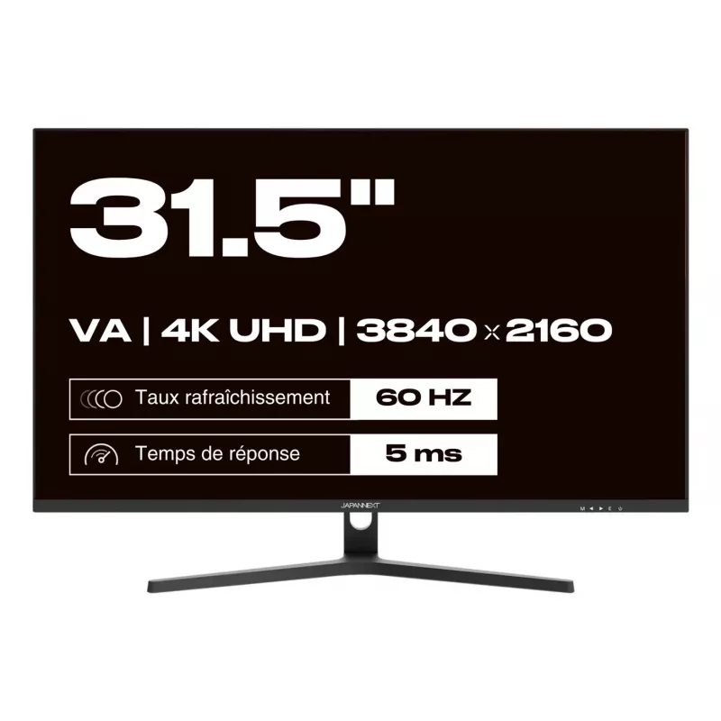 JAPANNEXT 4K UHD Monitor 80 cm (31,5) 3840x2160 Pixel,VA Panel, 5 ms, 60 Hz, AMD FreeSync, HDMI, DisplayPort (JN-V315UHDR)