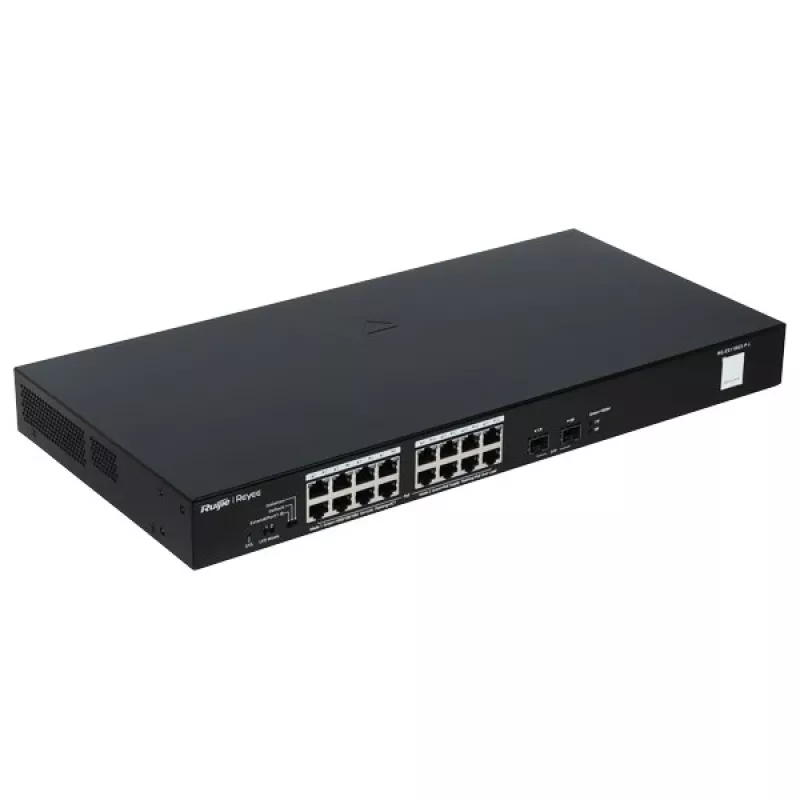 Reyee 16-Port 1000Mbps+ 2 Gigabit SFP Ports 16 of the ports support PoE/PoE+ power - Switch - 1 Gbps