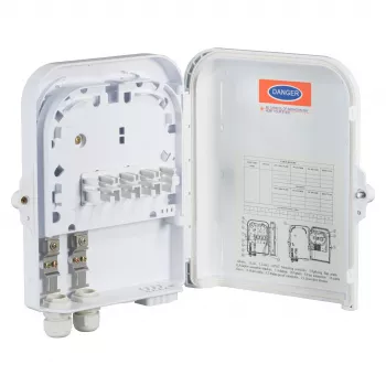 FTTH IP65 Connection Box for 16 Fibres, 8 Couplers and Fibre Slack Storage Manufacturer: EFB-Elektronik (FTTH-BOX-OUT-2)