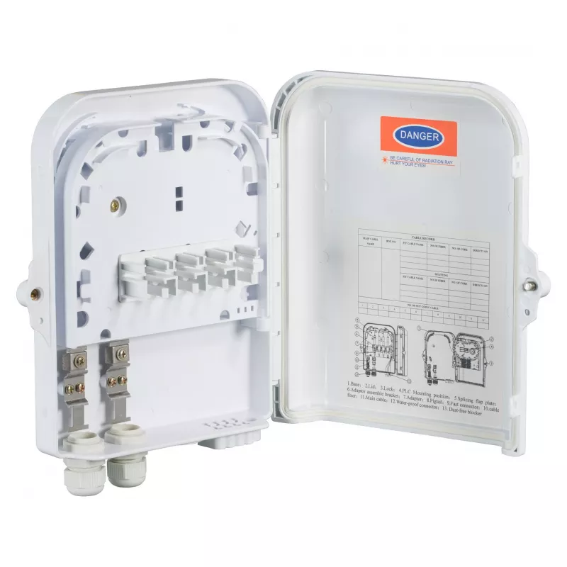FTTH IP65 Connection Box for 16 Fibres, 8 Couplers and Fibre Slack Storage Manufacturer: EFB-Elektronik (FTTH-BOX-OUT-2)