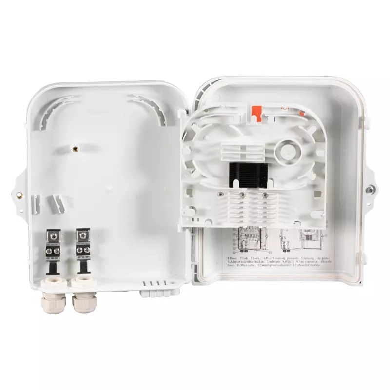 FTTH IP65 Connection Box for 16 Fibres, 8 Couplers and Fibre Slack Storage Manufacturer: EFB-Elektronik (FTTH-BOX-OUT-2)