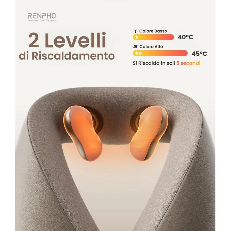 RENPHO R-L001 grey wearable electric neck massager