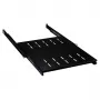 19 inch 1U sliding shelf EFB Elektronik 350–450 mm depth, 30 kg load, for 600 mm cabinet depth, adjustable front/rear mounting, steel RAL7035/RAL9005