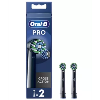 Oral-B EB50BRB-2 Pro CrossAction black replacement brush heads, 2-pack