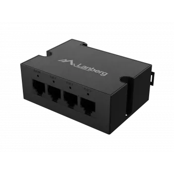 Switch Lanberg DIN-GE4-BT-90W 1XIN 3XOUT 1GB POE Extender Gigabit Ethernet Din Rail BT 90W