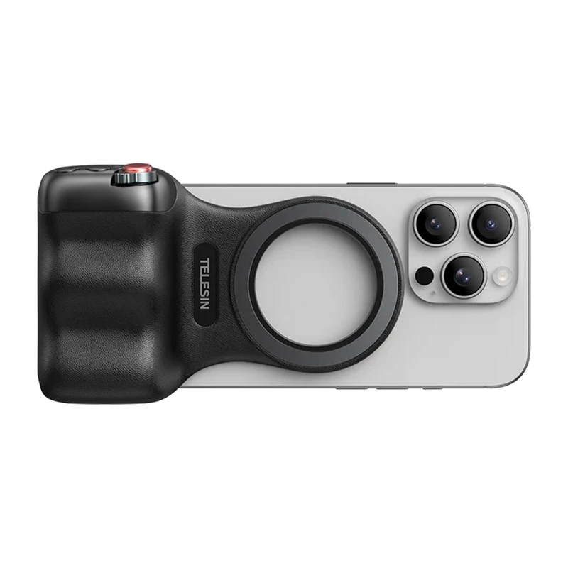 TELESIN Magnetic MagSafe Grip Holder with Bluetooth Remote for iPhone / P5-mp-001bk