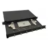 helos Fiber Optic 19 Splice Box 6 x LC/APC Duplex OS2, splice finished, black