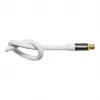 Antenna Cable SmartFLEX, IEC/Koax Plug an Socket, Gold-Plated, vierfach Shielded, Shielding Rating 120dB, White, 1,5m, Good Connections® (GC-M2042)