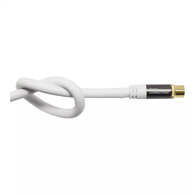 Antenna Cable SmartFLEX, IEC/Koax Plug an Socket, Gold-Plated, vierfach Shielded, Shielding Rating 120dB, White, 1,5m, Good Connections® (GC-M2042)