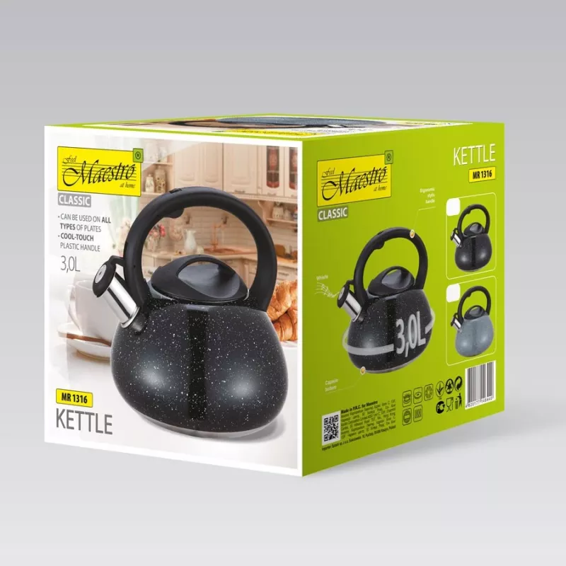 kettle 3.0 L MR-1316-BLACK MAESTRO