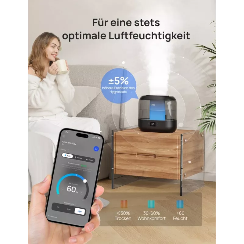Dreo - Humidifier 420S 4L, 36h, 420 - Smart