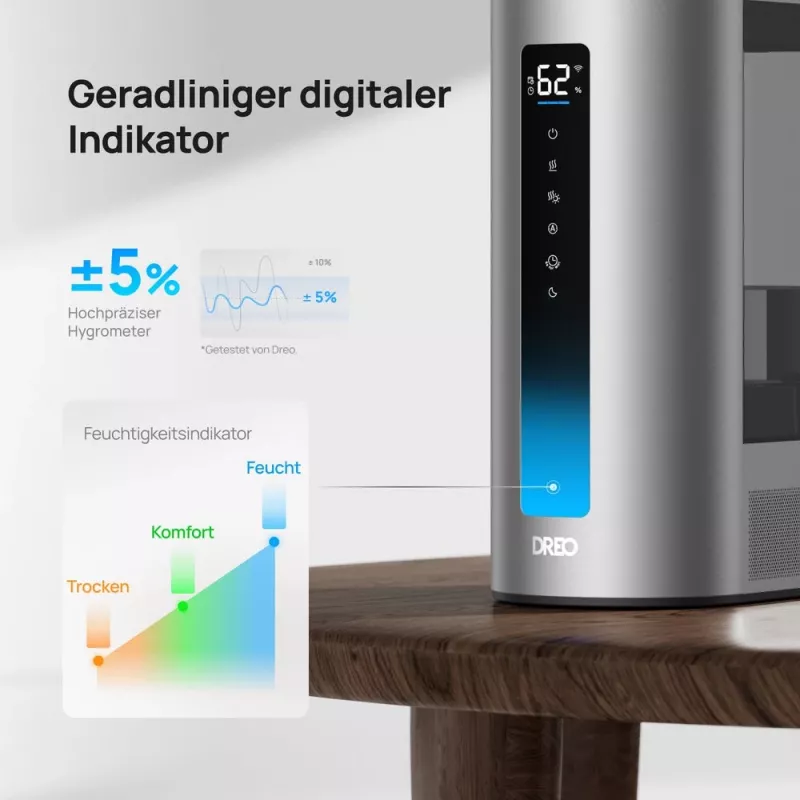 Dreo - Humidifier 813S, 6L, 48h, 813 - Smart