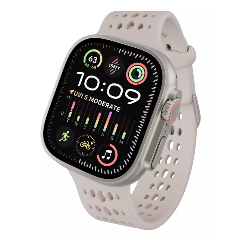 Decoded Silicone Ares O Band - Silicone Band for Apple Watch 44/46/49 mm (clay)