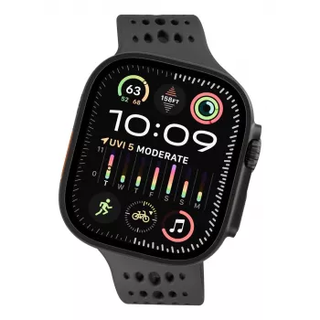 Decoded Silicone Ares O Band - Silicone Band for Apple Watch 44/46/49 mm (black)
