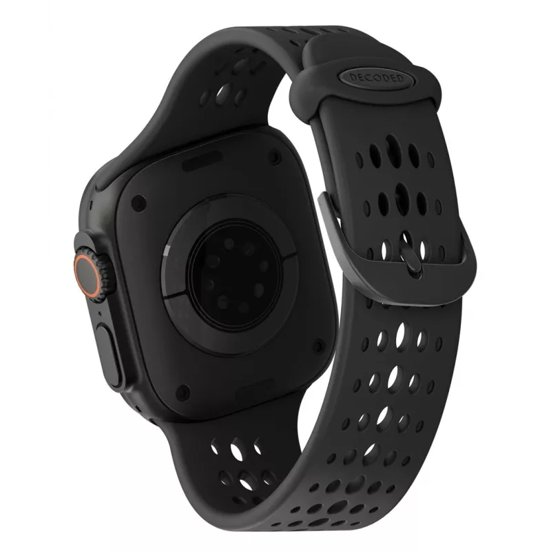 Decoded Silicone Ares O Band - Silicone Band for Apple Watch 44/46/49 mm (black)
